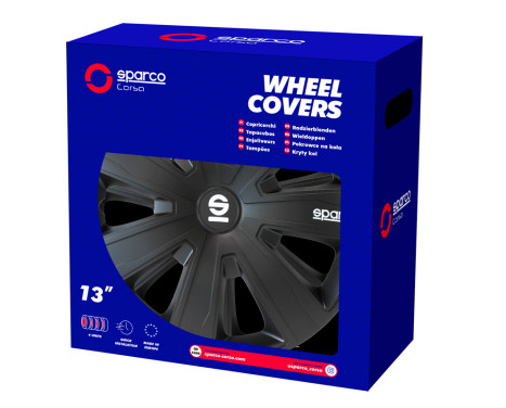 4-piece Sparco Wheel cover set Palermo 16-inch black, Image 4
