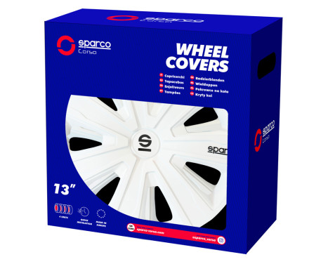 4-piece Sparco Wheel cover set Palermo 16-inch white, Image 4