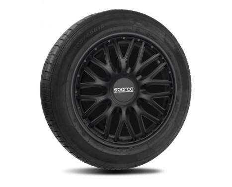 4-Piece Sparco Wheel cover set Roma 13-inch black, Image 2