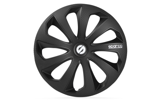 4-piece Sparco wheel cover set Sicilia 14-inch black / carbon