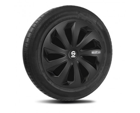 4-piece Sparco wheel cover set Sicilia 15-inch black / carbon, Image 2