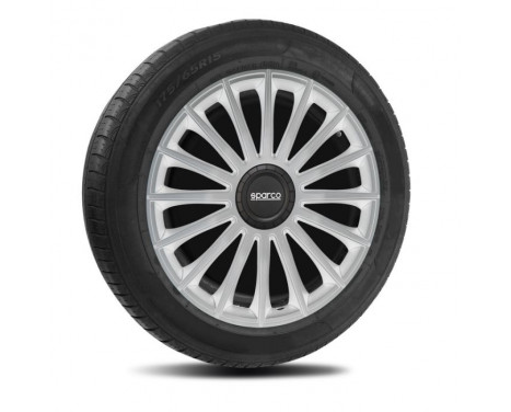 4-Piece Sparco Wheel cover set Treviso 16-inch silver, Image 2