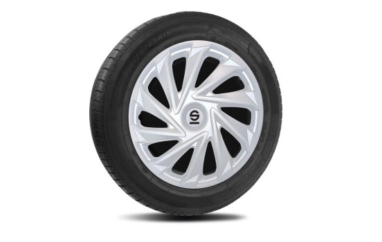 4-piece Sparco wheel cover set Varese 16-inch silver, Image 2