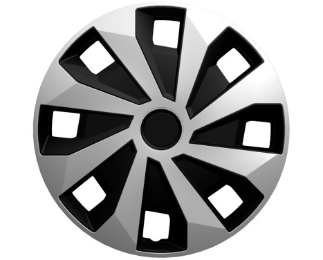 4-piece wheel cover set Volvano-VAN 16-inch silver/black (convex)