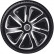 4-Wheel Hubcaps Livorno 13-inch silver / black carbon-look, Thumbnail 2