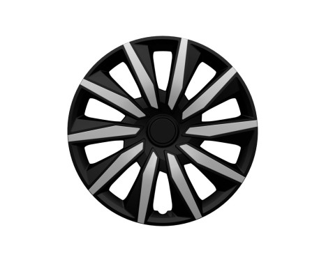 AutoStyle 4-Piece Wheel Cover Set Decent 14-inch silver/black