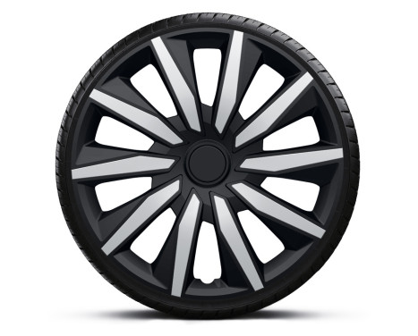 AutoStyle 4-Piece Wheel Cover Set Decent 14-inch silver/black, Image 2