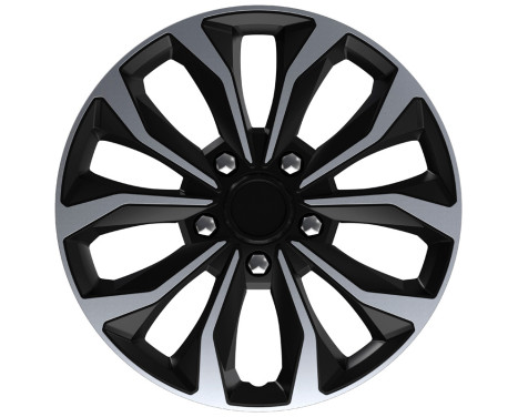 AutoStyle 4-Piece Wheel Cover Set Hornet Pro 15-inch silver/black