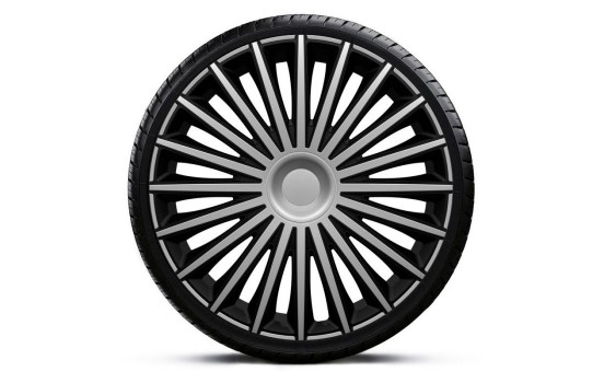Dakota 14-inch wheel cover set, silver/black, Image 2