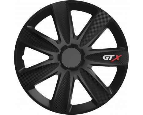 Hubcap set GTX Carbon Black 14 inch