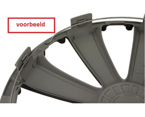Hubcap set VR 16-inch black/carbon look/logo, Image 4