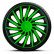 Kendo 13-inch wheel cover set, black/green, Thumbnail 2
