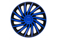 Kendo 14-inch wheel cover set, black/blue