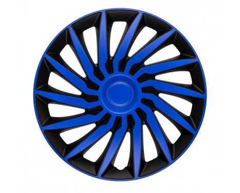 Kendo 14-inch wheel cover set, black/blue