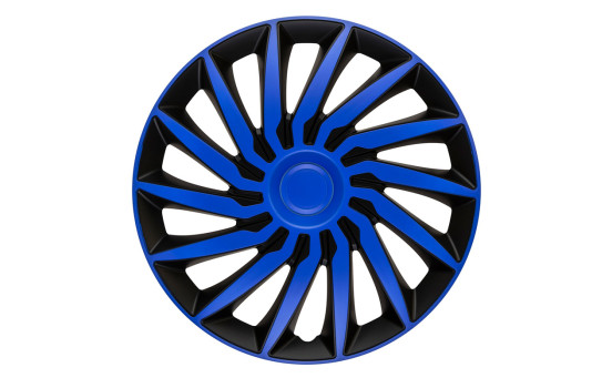 Kendo 14-inch wheel cover set, black/blue
