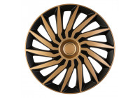 Kendo 15-inch black/gold wheel cover set