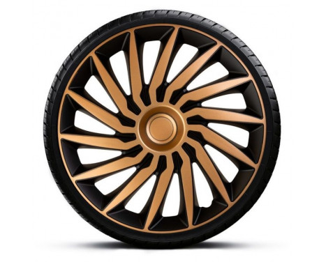 Kendo 15-inch black/gold wheel cover set, Image 2