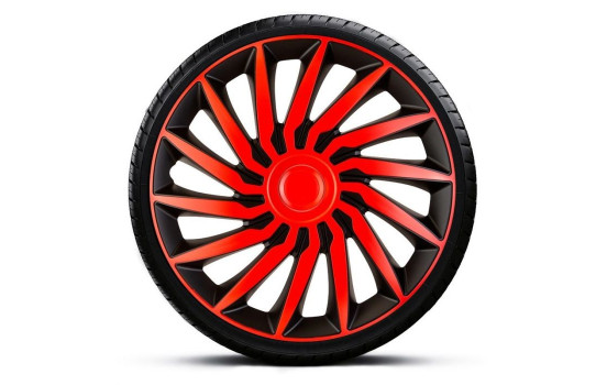 Kendo 15-inch wheel cover set, black/red, Image 2