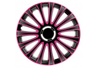 LeMans 15-inch wheel cover set black/pink