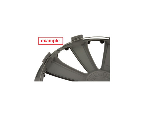 Missouri 13-inch wheel cover set, black/red rim, Image 7