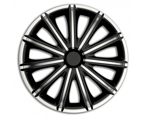 Nero 17-inch wheel cover set silver/black