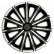Nero 17-inch wheel cover set silver/black