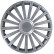 Radical 16-inch wheel cover set, silver + chrome ring