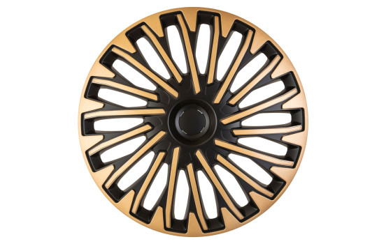 Soho 13-inch black/gold wheel cover set