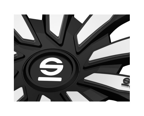 Sparco Milano Wheel Covers - 15-inch - Black/Silver - Set of 4 pieces, Image 2