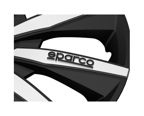 Sparco Milano Wheel Covers - 15-inch - Black/Silver - Set of 4 pieces, Image 3