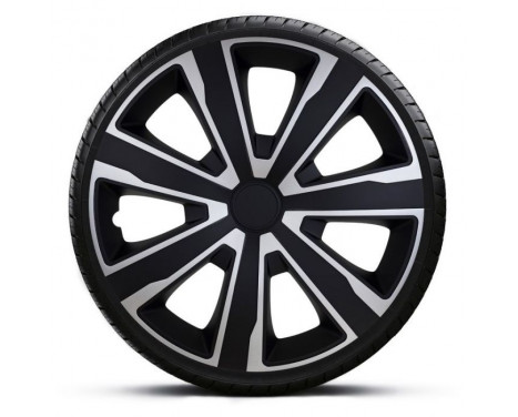 Tenzo 16-inch wheel cover set silver/black, Image 2