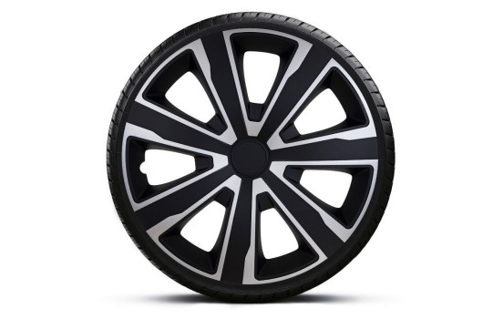 Tenzo 16-inch wheel cover set silver/black, Image 2