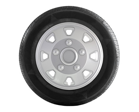 Utah II 15-inch silver wheel cover set (dome), Image 3