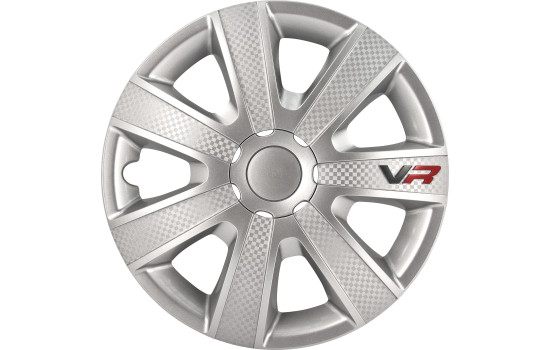 VR 16-inch wheel cover set, silver/carbon look/logo