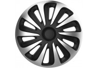 Wheel cover set Caliber 17-inch silver/black carbon look
