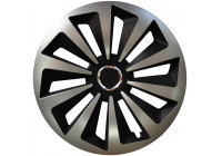 Wheel cover set Fox Ring Silver / Black Mix 15 Inch