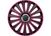 Wheel cover set LeMans 17-inch black/pink