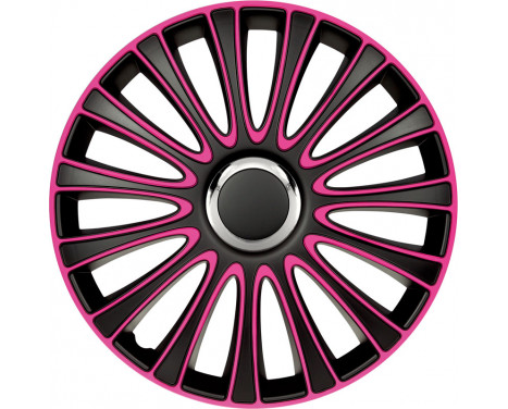 Wheel cover set LeMans 17-inch black/pink