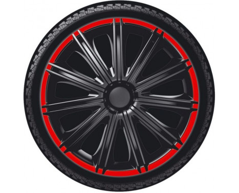 Wheel cover set Nero R 13-inch black/red, Image 2
