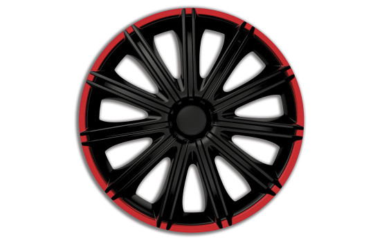Wheel cover set Nero R 15-inch black/red