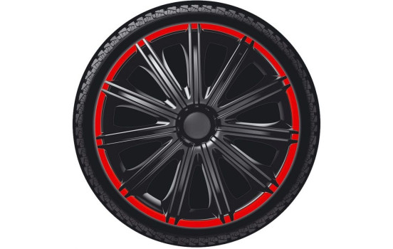 Wheel cover set Nero R 15-inch black/red, Image 2