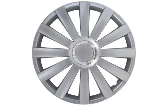 Wheel cover set Spyder 15-inch silver + chrome ring
