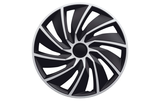 Wheel cover set Turbo Van 17-inch silver/black (Convex Rims)