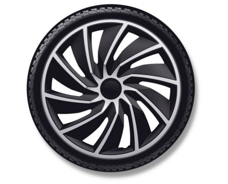 Wheel cover set Turbo Van 17-inch silver/black (Convex Rims), Image 2