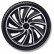 Wheel cover set Turbo Van 17-inch silver/black (Convex Rims), Thumbnail 2