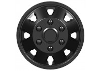 Wheel cover set Utah II 16-inch black (Convex Rims)