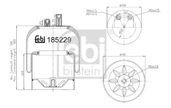 Bellows, air suspension