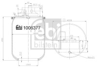 Spring bellows, air suspension febi Plus