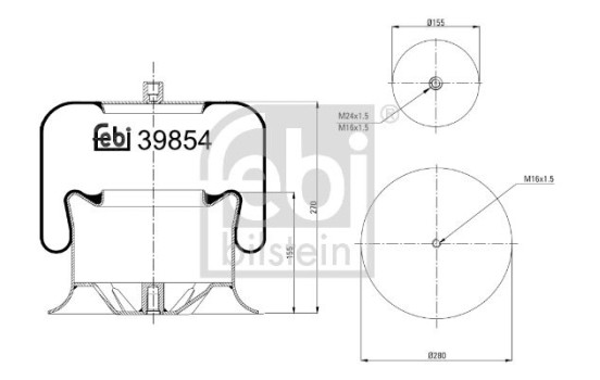 Spring bellows, air suspension