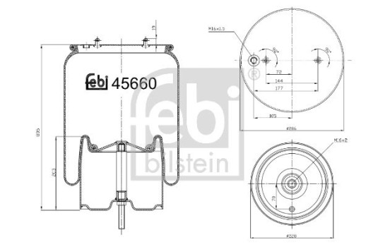 Spring bellows, air suspension